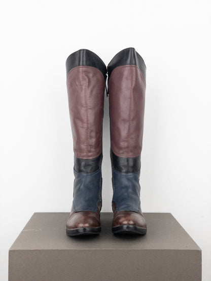 Miu Miu AW08 Knee-High Biker Riding Boots