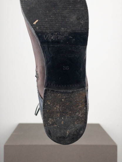 Miu Miu AW08 Knee-High Biker Riding Boots