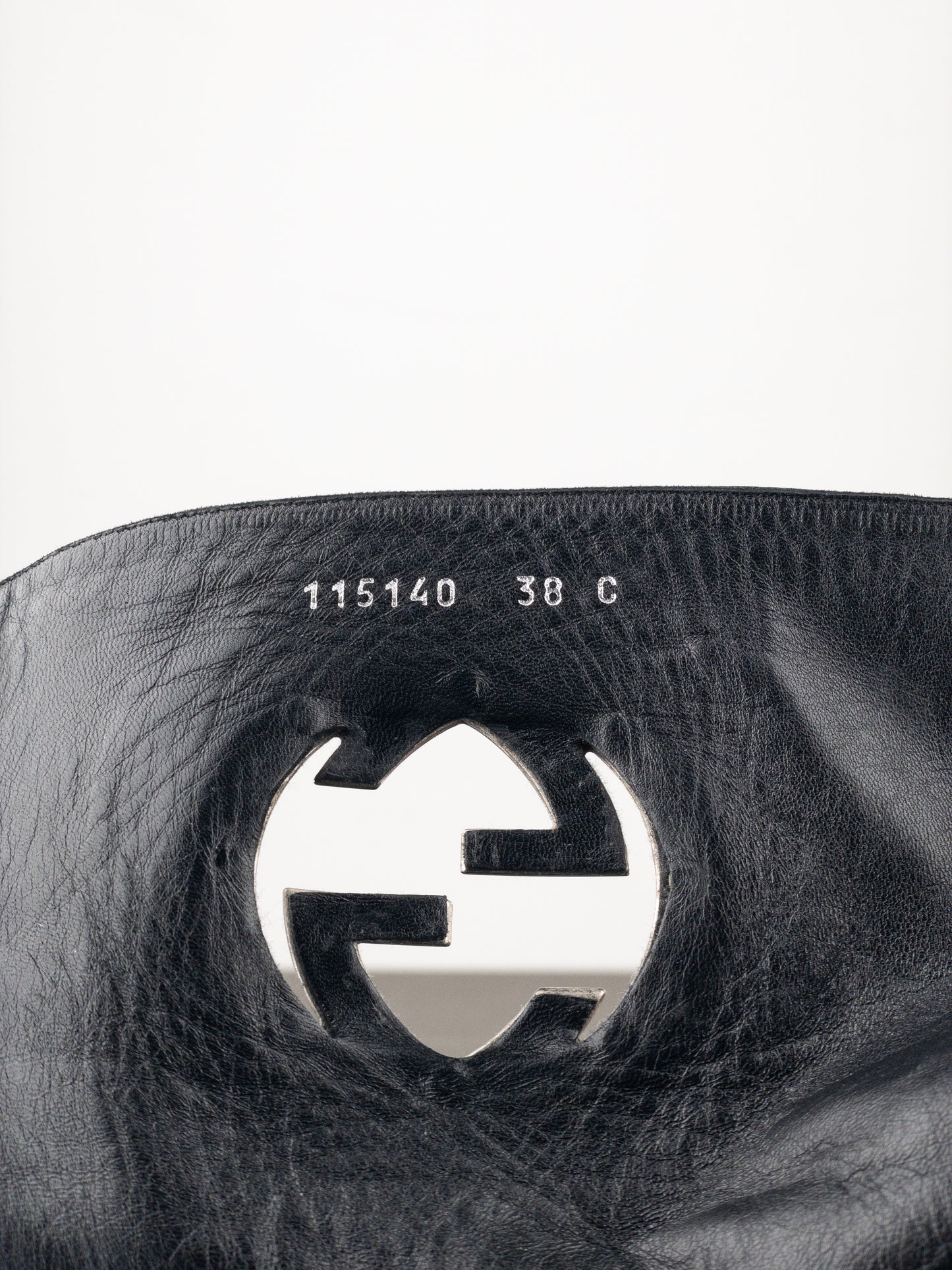 Gucci by Tom Ford AW99 Logo Cutout Riding Heel Boots