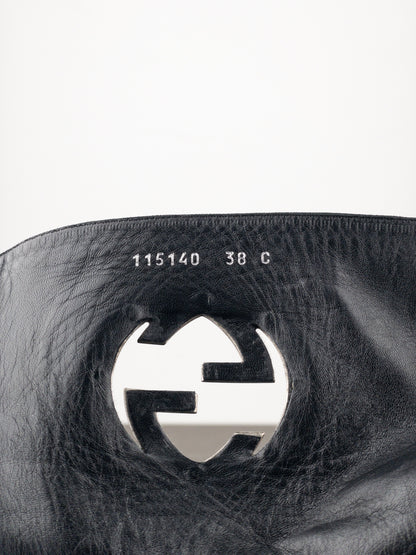 Gucci by Tom Ford AW99 Logo Cutout Riding Heel Boots