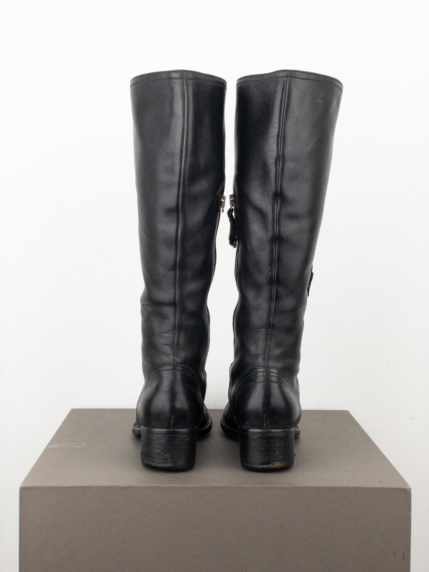 Miu Miu 2000s Knee-High Lace-Up Riding Boots