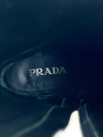 Prada 2000s Kitten-Heel Ankle Boots