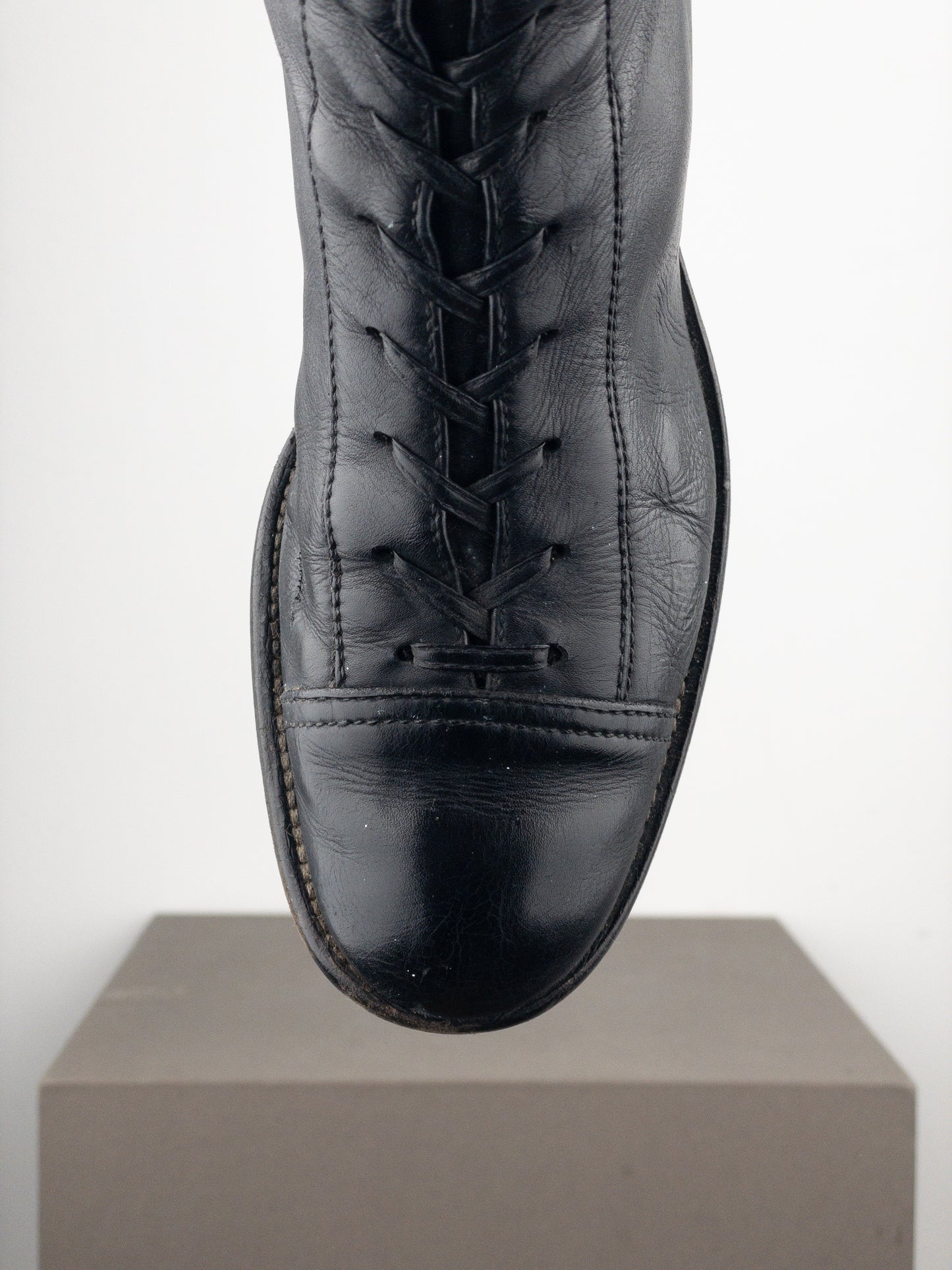 Miu Miu 2000s Knee-High Lace-Up Riding Boots