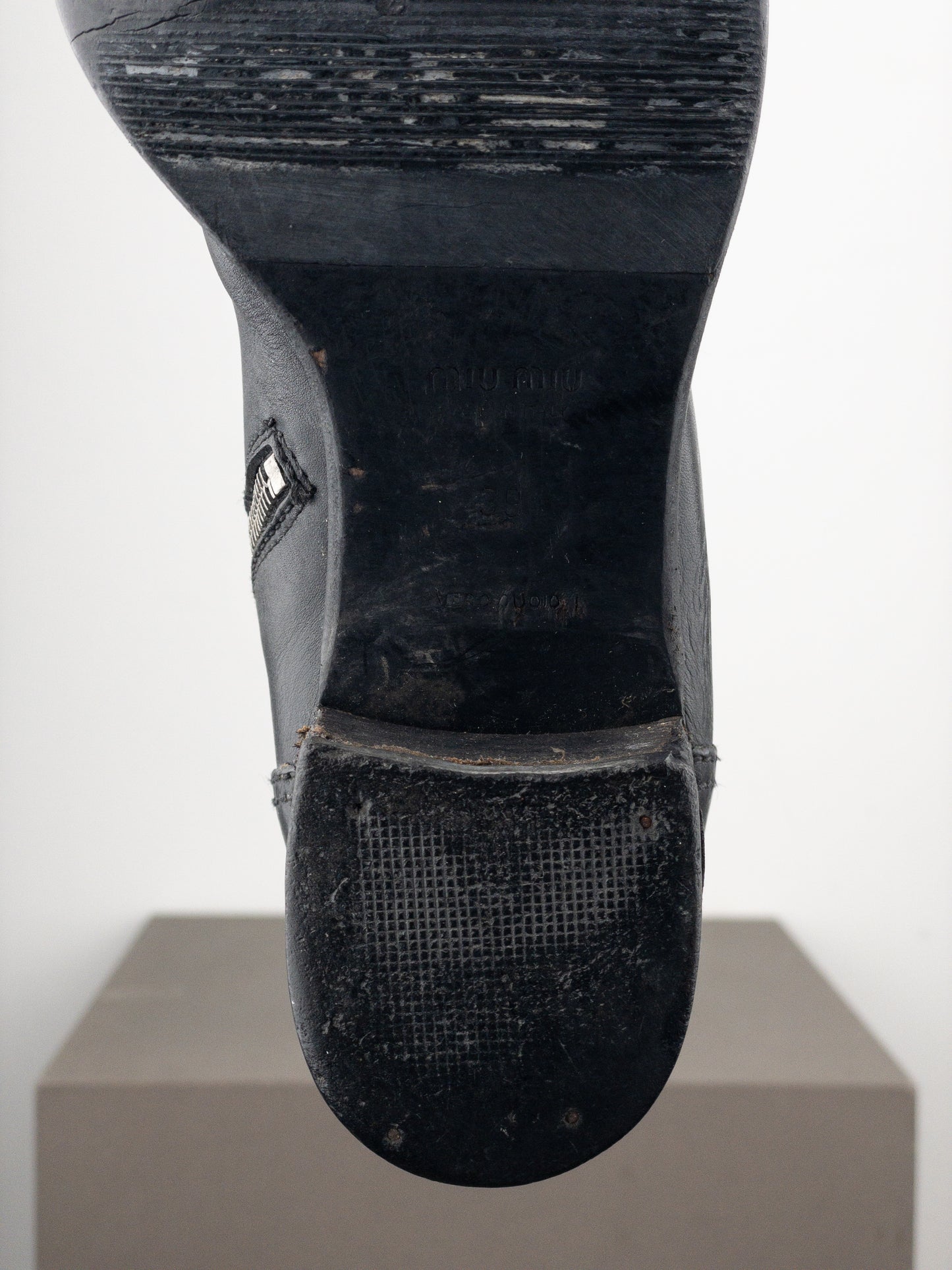 Miu Miu 2000s Knee-High Lace-Up Riding Boots