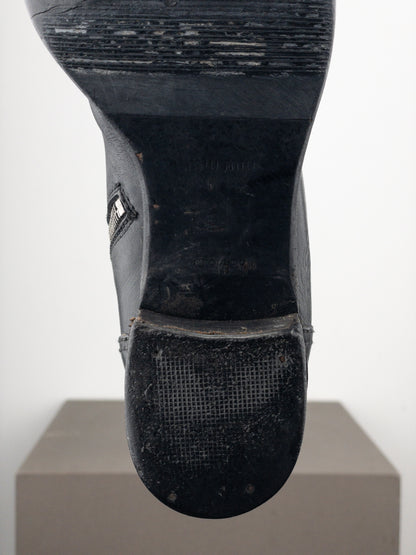 Miu Miu 2000s Knee-High Lace-Up Riding Boots