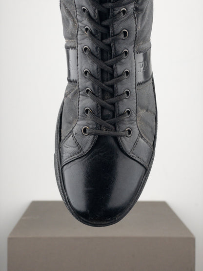 Prada 2000s Knee-High Boxing Racing Lace-Up Sneaker Boots