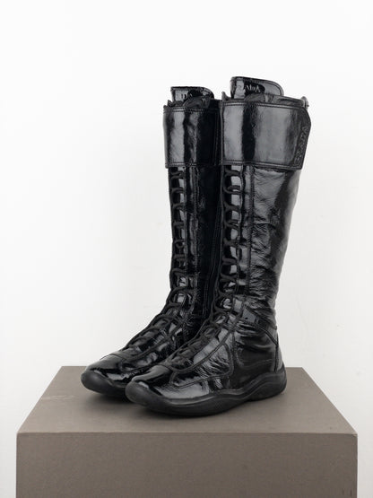 Prada 2000s Americas Cup Sneaker Boots
