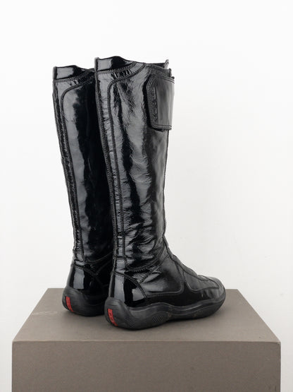 Prada 2000s Americas Cup Sneaker Boots
