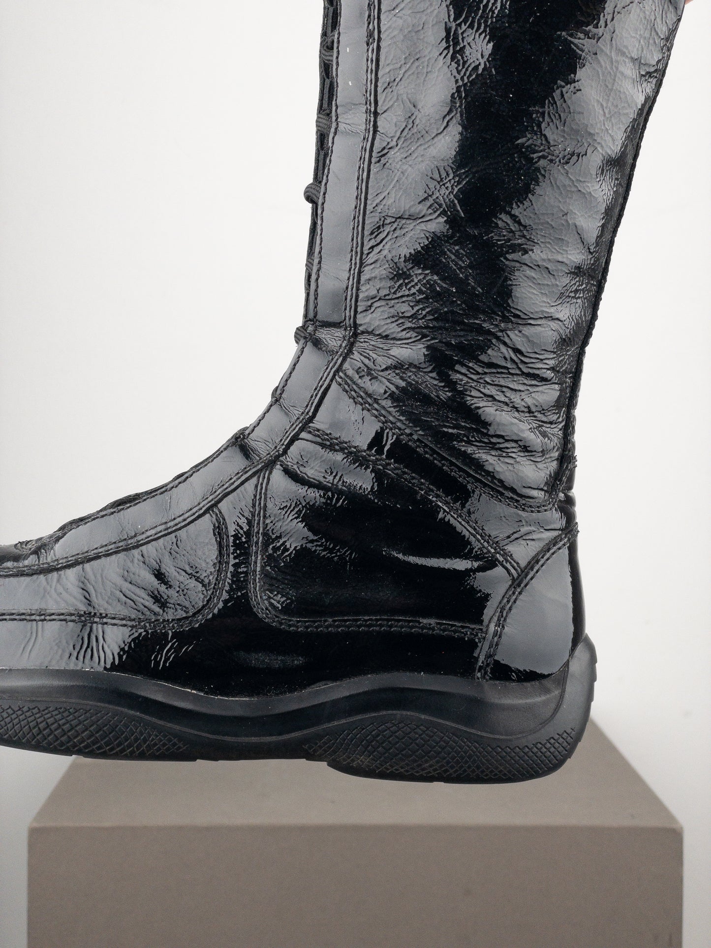 Prada 2000s Americas Cup Sneaker Boots