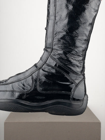 Prada 2000s Americas Cup Sneaker Boots