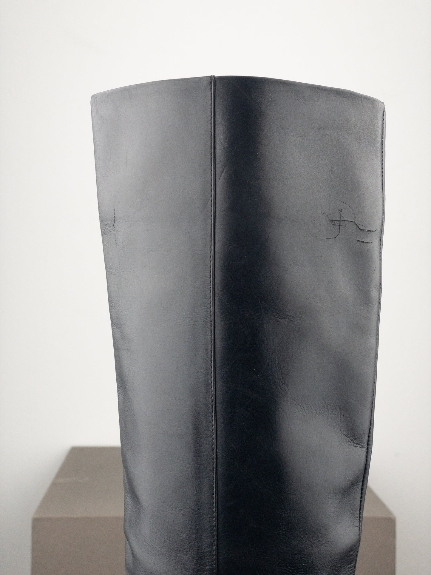 Prada AW14 Knee-High Biker Moto Wedge Boots