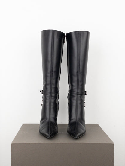 Dior by Galliano SS05 Knee High Detective Heel Boots