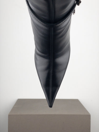 Dior by Galliano SS05 Knee High Detective Heel Boots