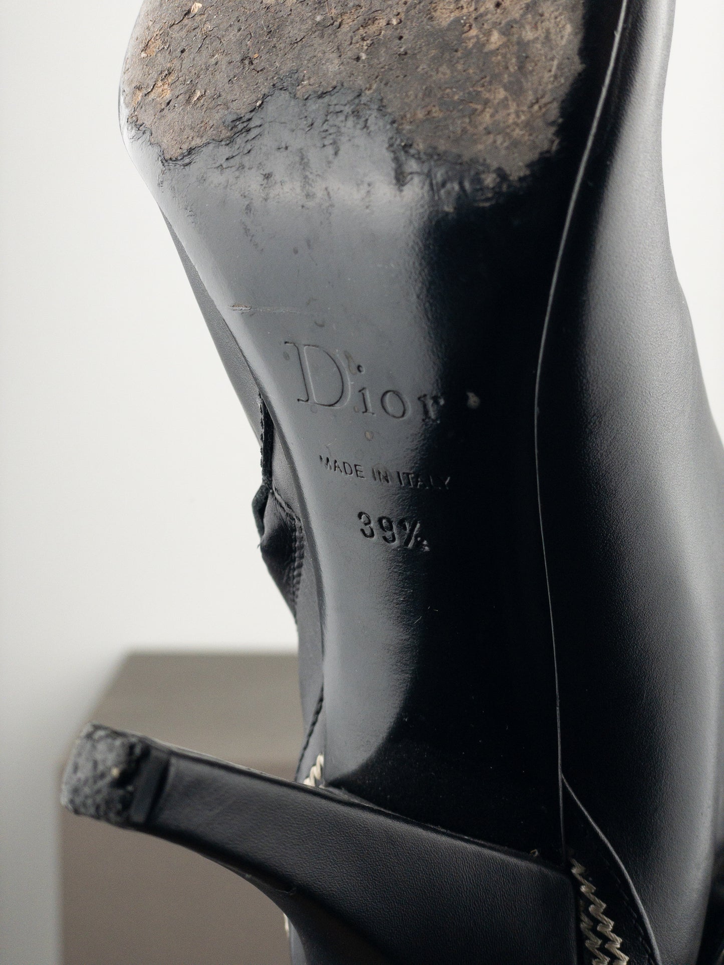 Dior by Galliano SS05 Knee High Detective Heel Boots