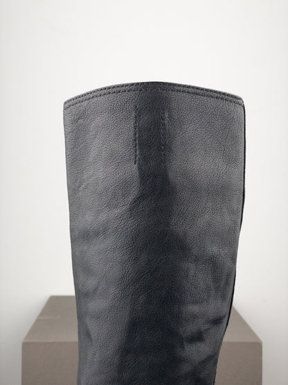 Prada 2000s Knee-High Buckle Biker Heel Boots