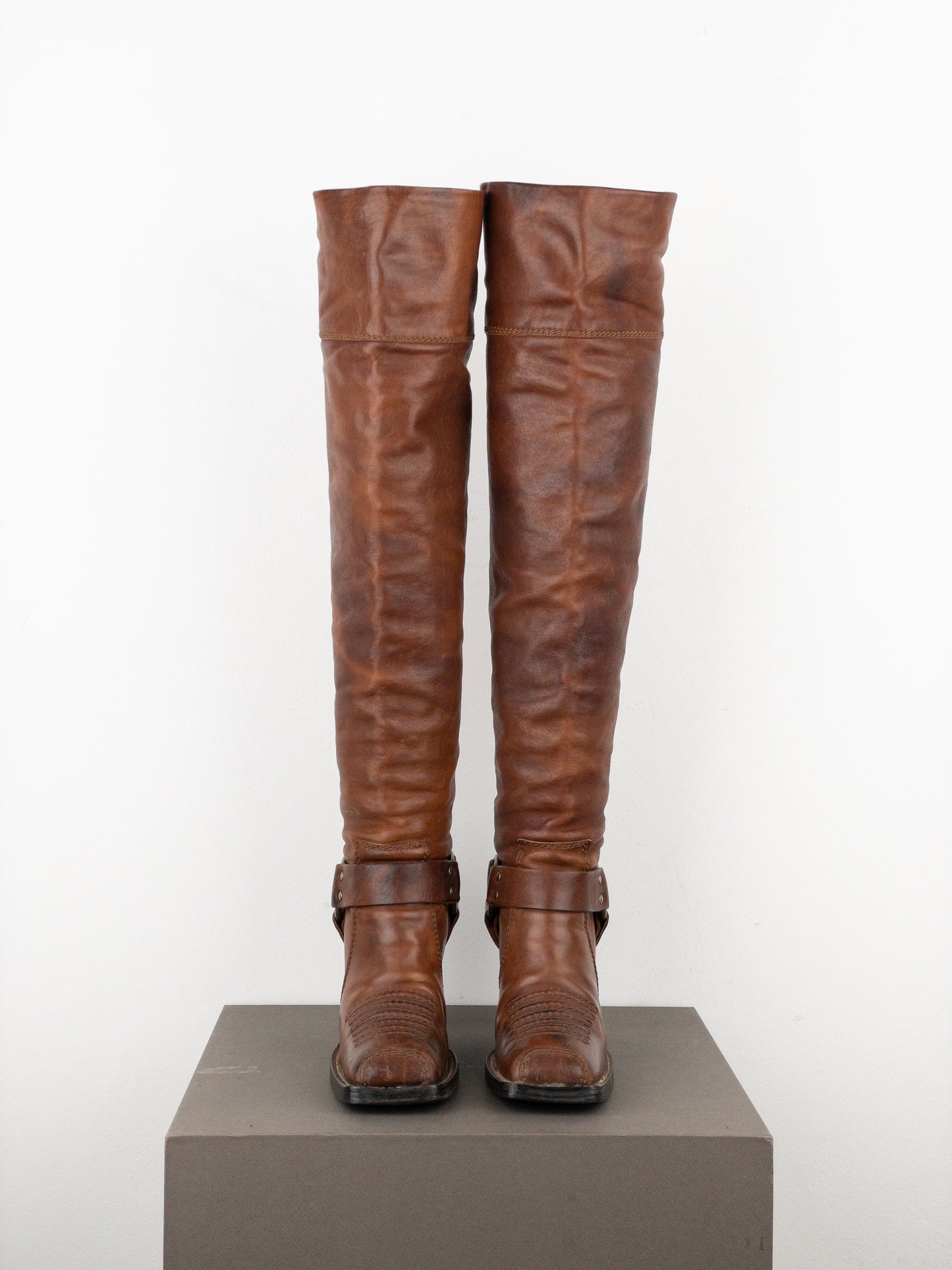 Dior by Galliano AW06 ‘Diorider’ Overknee Cowboy Biker Heel Boots