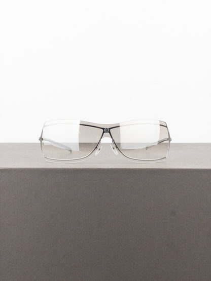 Gucci by Tom Ford 2000s GG1711 Rimless Wrap Shield Sunglasses