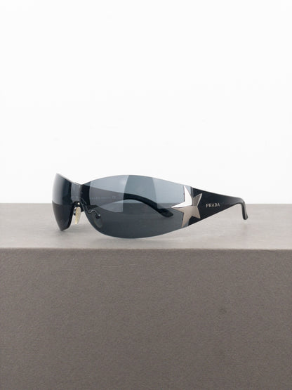 Prada SS04 ‘SPR72G’ Star Wrap Mask Shield Sunglasses