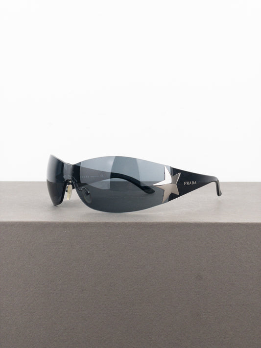 Prada SS04 ‘SPR72G’ Star Wrap Mask Shield Sunglasses