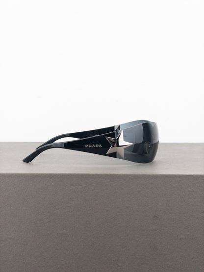 Prada SS04 ‘SPR72G’ Star Wrap Mask Shield Sunglasses