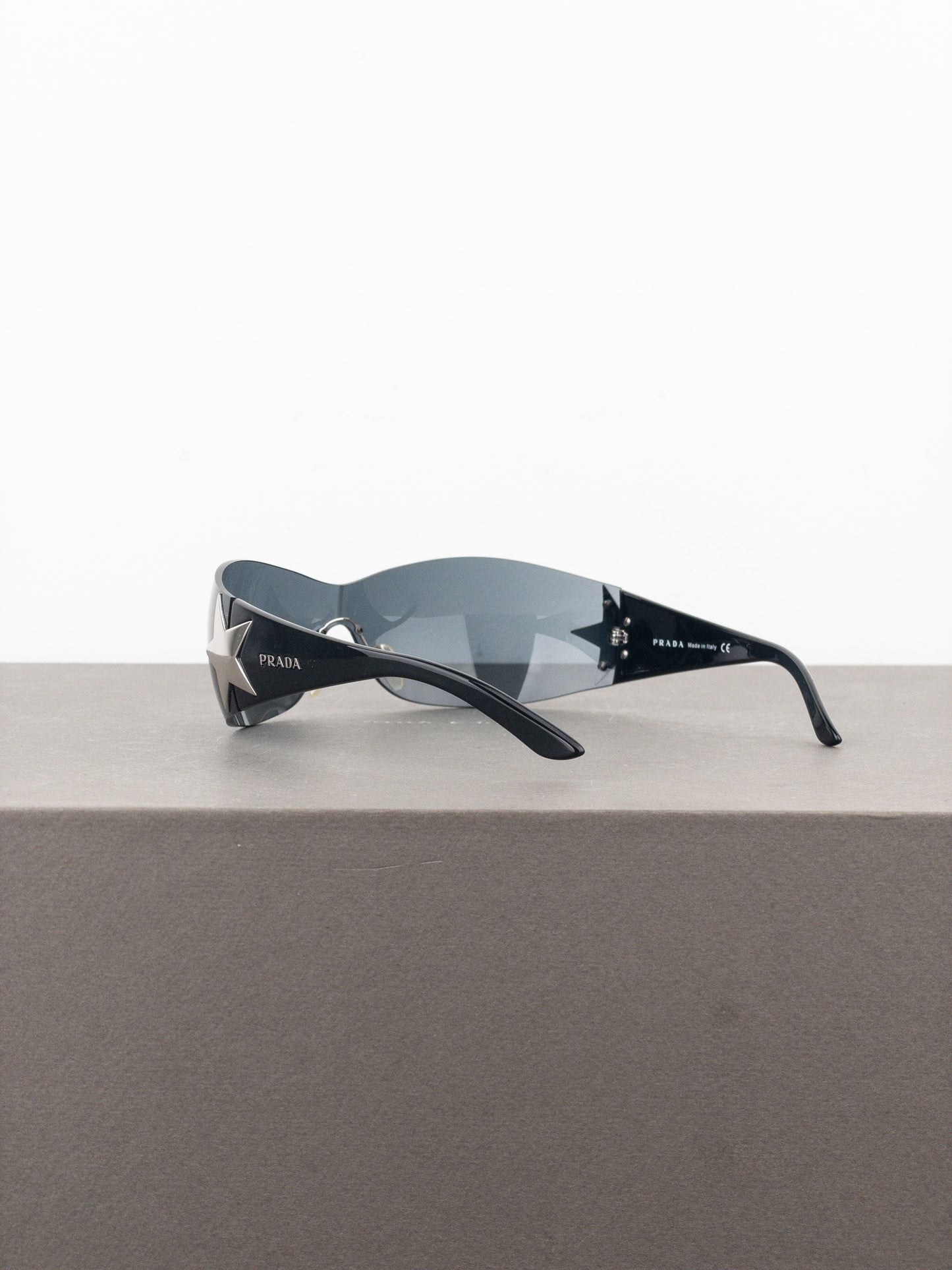 Prada SS04 ‘SPR72G’ Star Wrap Mask Shield Sunglasses