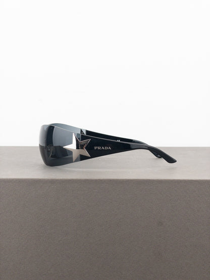 Prada SS04 ‘SPR72G’ Star Wrap Mask Shield Sunglasses