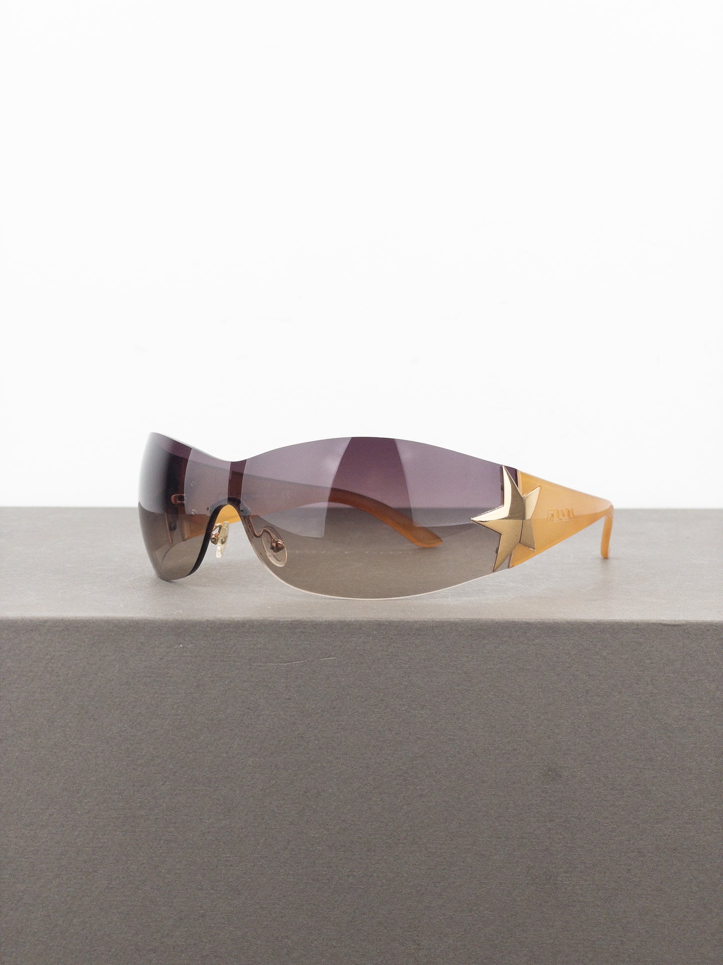 Prada SS04 ‘SPR72G’ Star Wrap Mask Shield Sunglasses