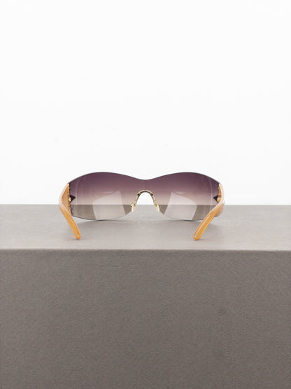 Prada SS04 ‘SPR72G’ Star Wrap Mask Shield Sunglasses