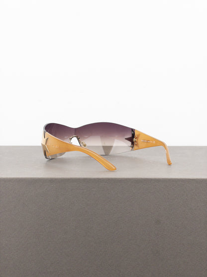 Prada SS04 ‘SPR72G’ Star Wrap Mask Shield Sunglasses