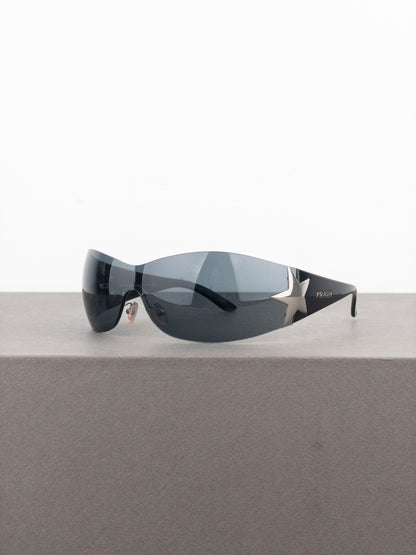 Prada SS04 ‘SPR72G’ Star Wrap Mask Shield Sunglasses