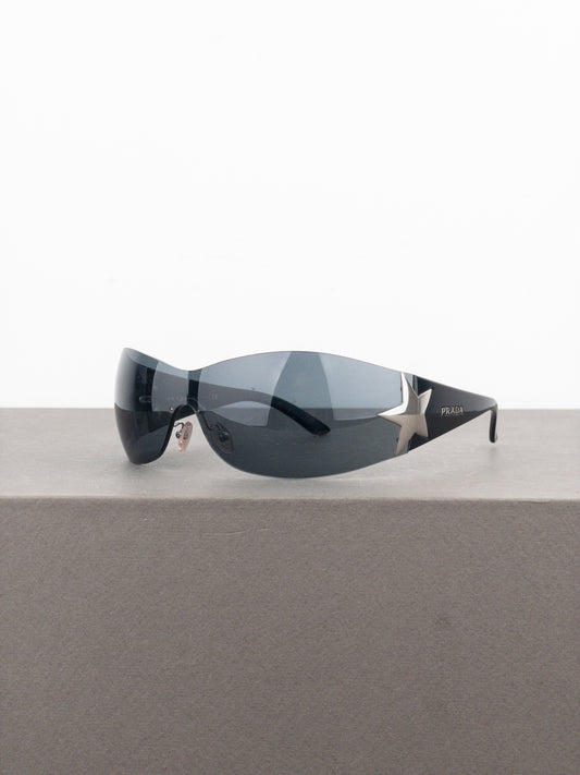 Prada SS04 ‘SPR72G’ Star Wrap Mask Shield Sunglasses
