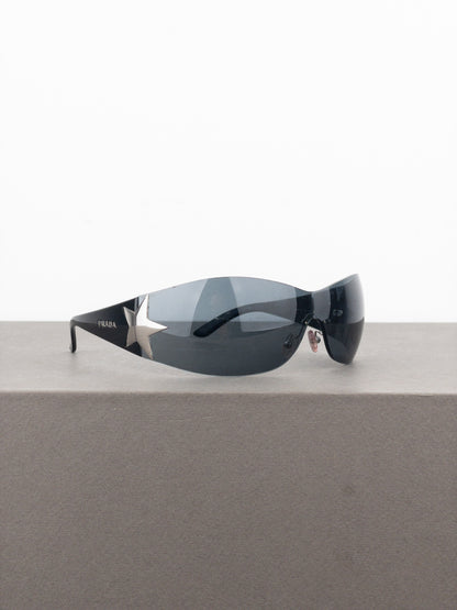 Prada SS04 ‘SPR72G’ Star Wrap Mask Shield Sunglasses