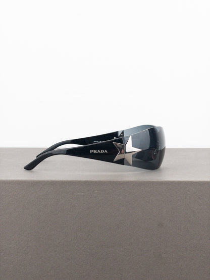 Prada SS04 ‘SPR72G’ Star Wrap Mask Shield Sunglasses