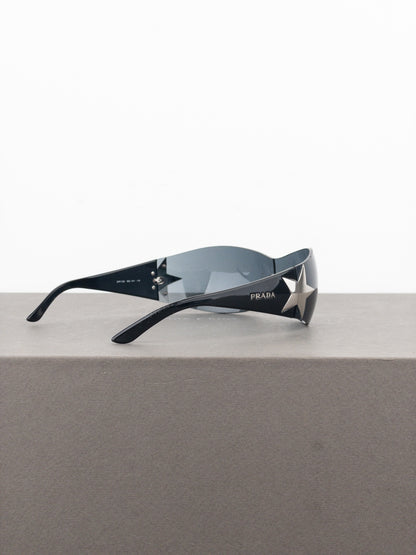 Prada SS04 ‘SPR72G’ Star Wrap Mask Shield Sunglasses