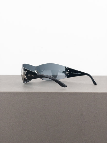 Prada SS04 ‘SPR72G’ Star Wrap Mask Shield Sunglasses