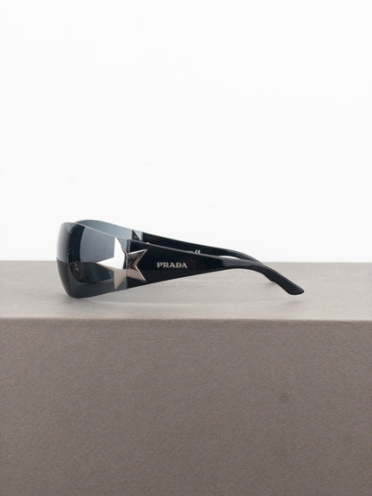 Prada SS04 ‘SPR72G’ Star Wrap Mask Shield Sunglasses