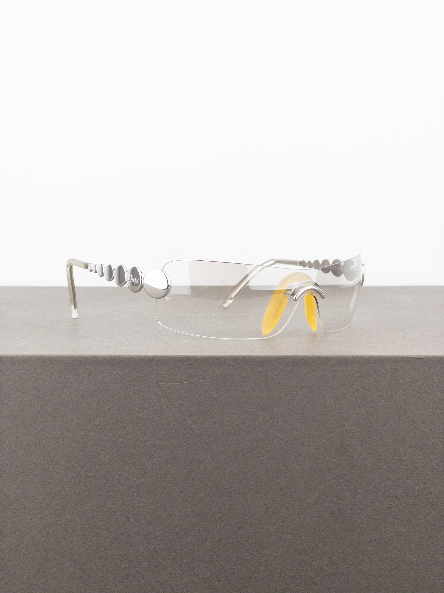 Dior by Galliano SS04 ‘Millenium’ Ruthenium Wrap Mask Shield Sunglasses