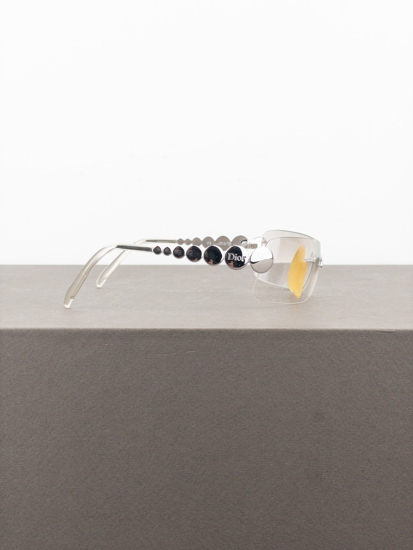 Dior by Galliano SS04 ‘Millenium’ Ruthenium Wrap Mask Shield Sunglasses