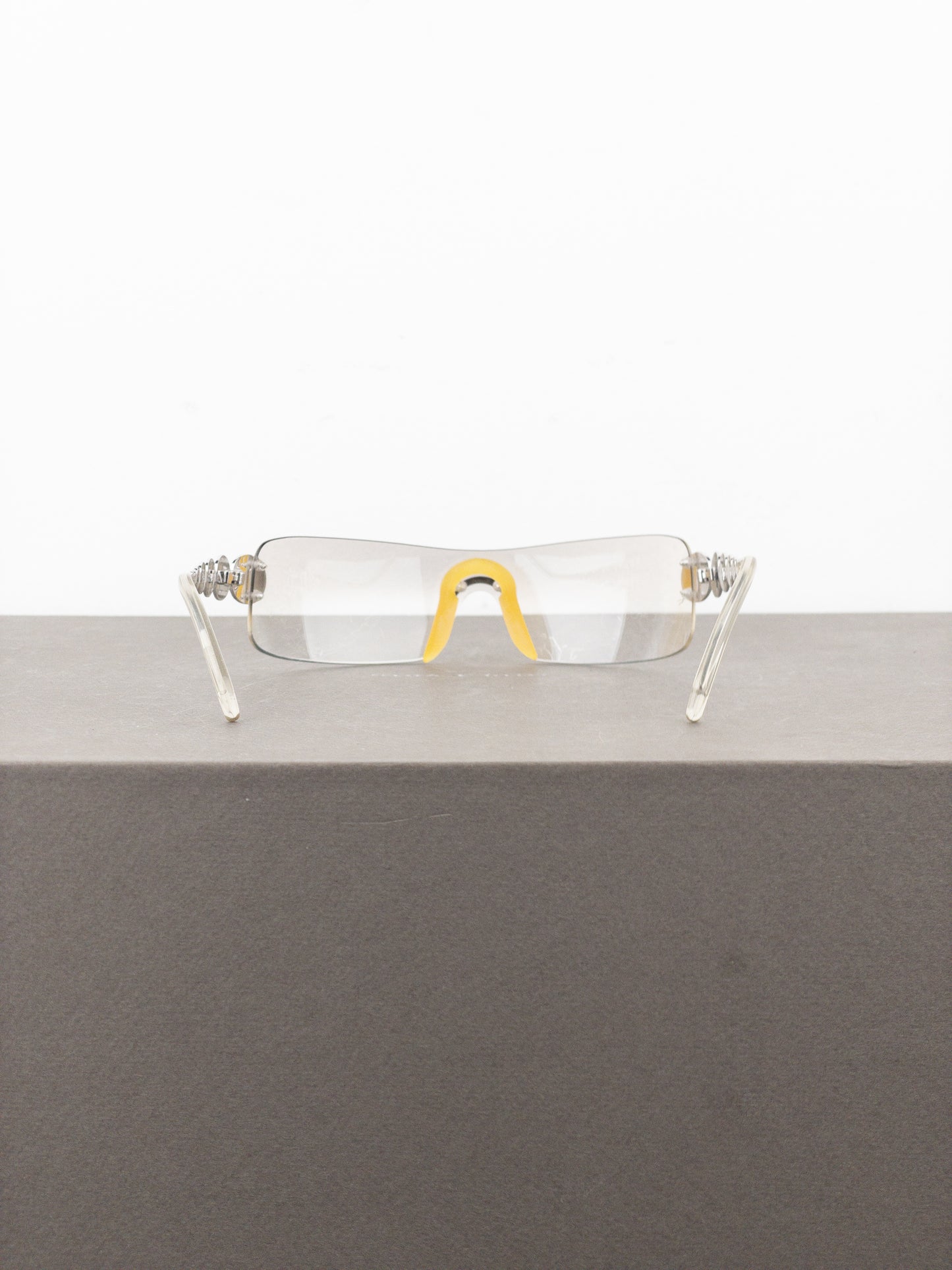 Dior by Galliano SS04 ‘Millenium’ Ruthenium Wrap Mask Shield Sunglasses