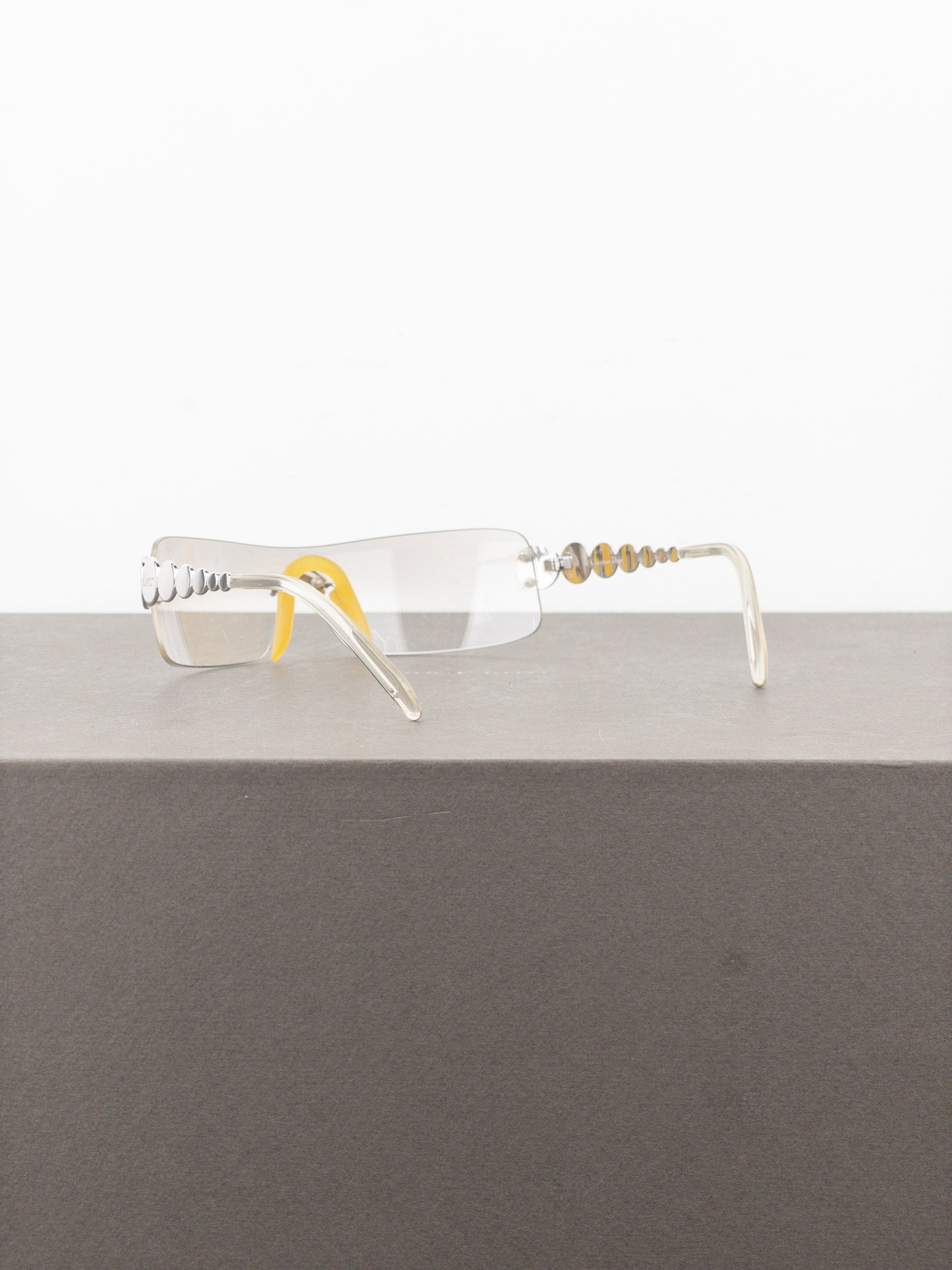 Dior by Galliano SS04 ‘Millenium’ Ruthenium Wrap Mask Shield Sunglasses