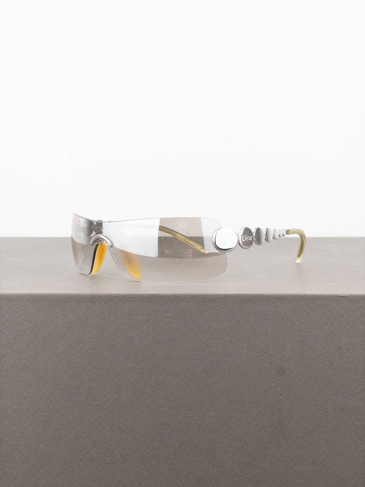 Dior by Galliano SS04 ‘Millenium’ Ruthenium Wrap Mask Shield Sunglasses