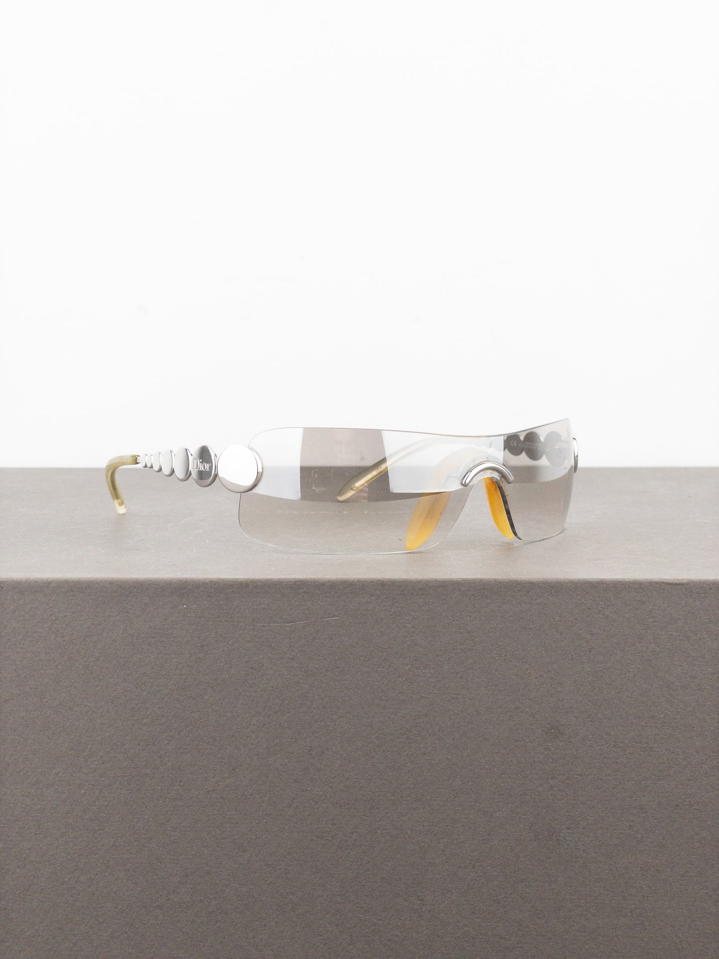 Dior by Galliano SS04 ‘Millenium’ Ruthenium Wrap Mask Shield Sunglasses