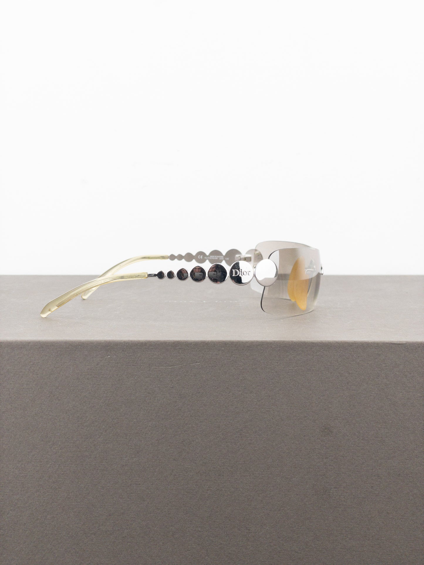 Dior by Galliano SS04 ‘Millenium’ Ruthenium Wrap Mask Shield Sunglasses