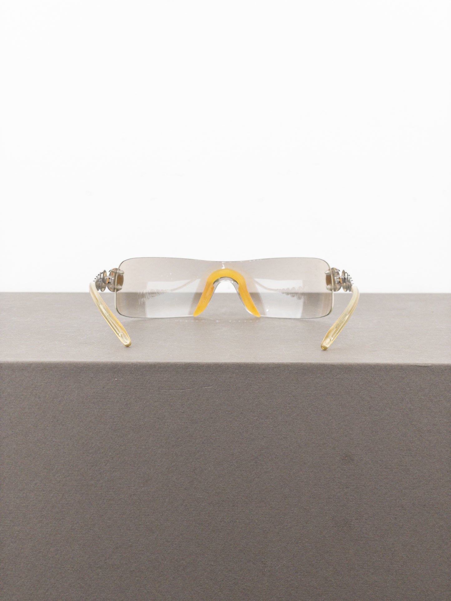 Dior by Galliano SS04 ‘Millenium’ Ruthenium Wrap Mask Shield Sunglasses