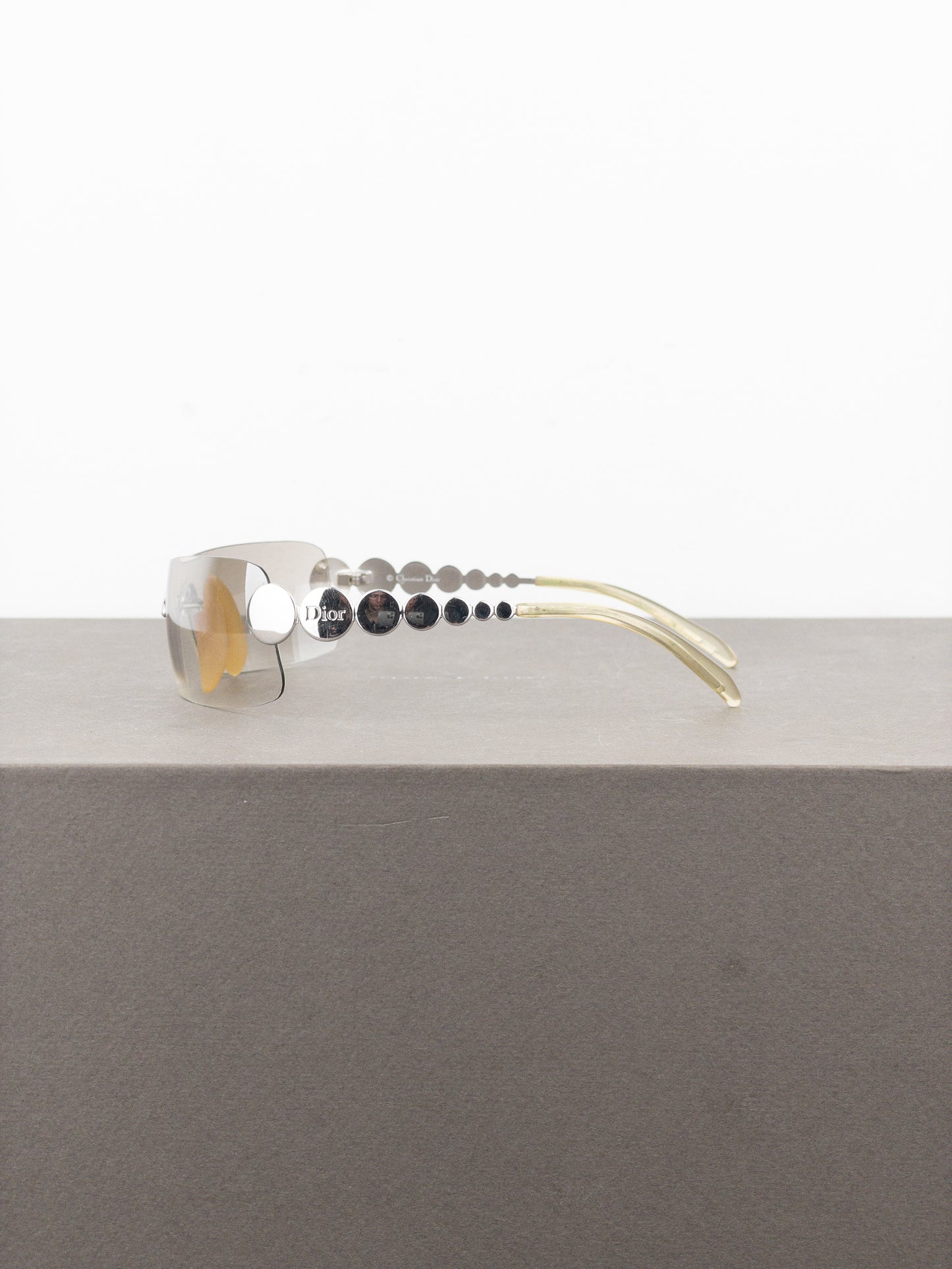 Dior by Galliano SS04 ‘Millenium’ Ruthenium Wrap Mask Shield Sunglasses