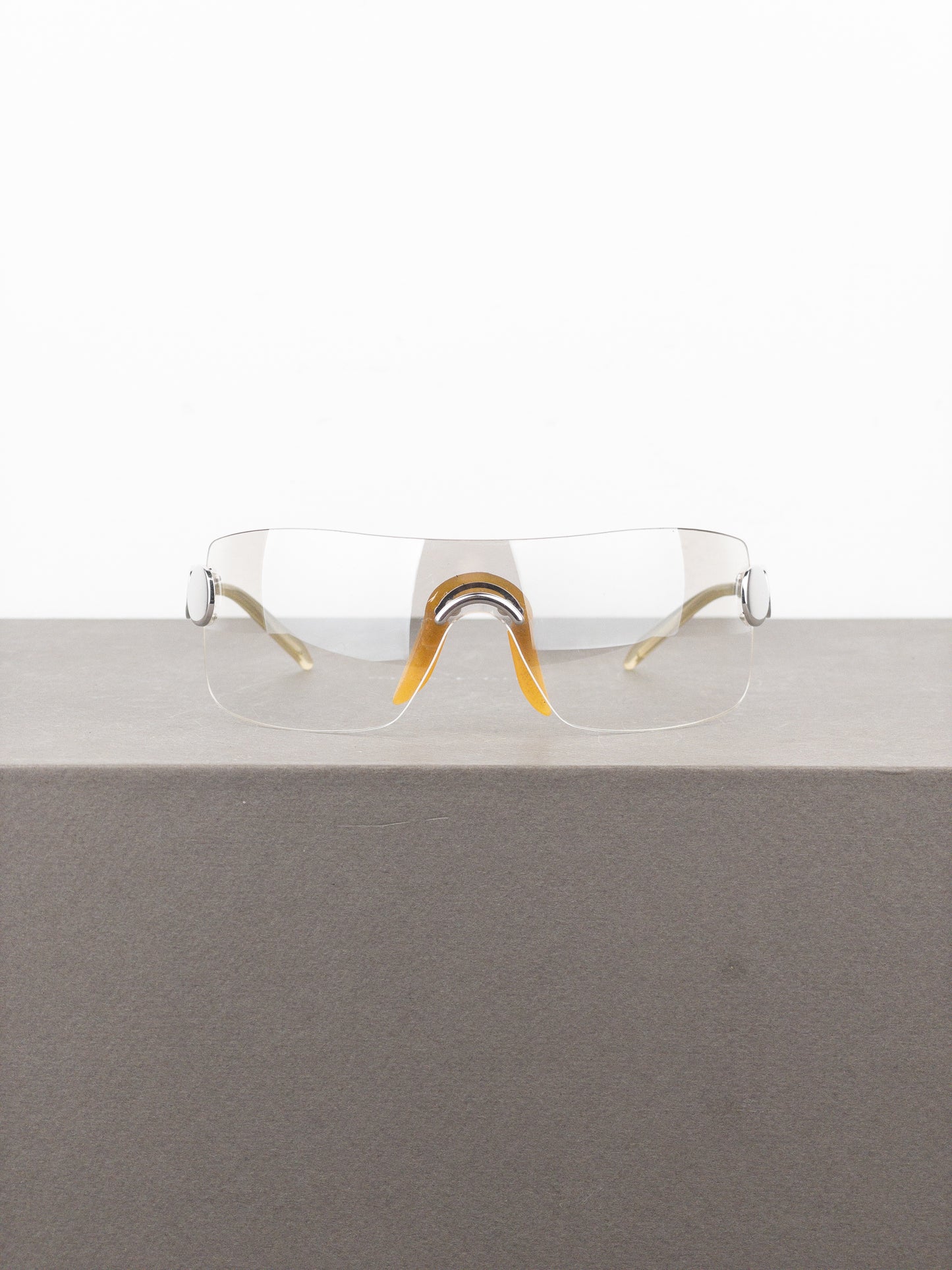 Dior by Galliano SS04 ‘Millenium’ Ruthenium Wrap Mask Shield Sunglasses