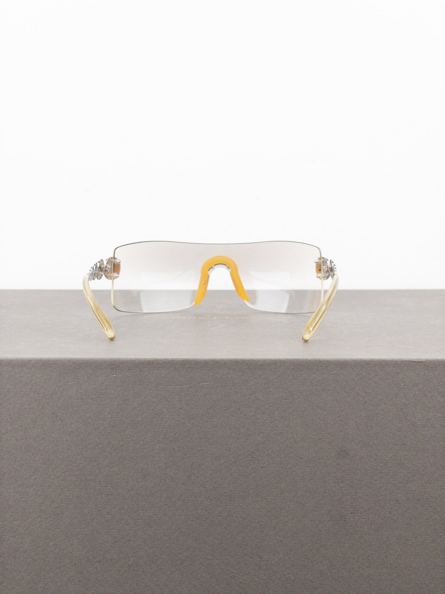 Dior by Galliano SS04 ‘Millenium’ Ruthenium Wrap Mask Shield Sunglasses