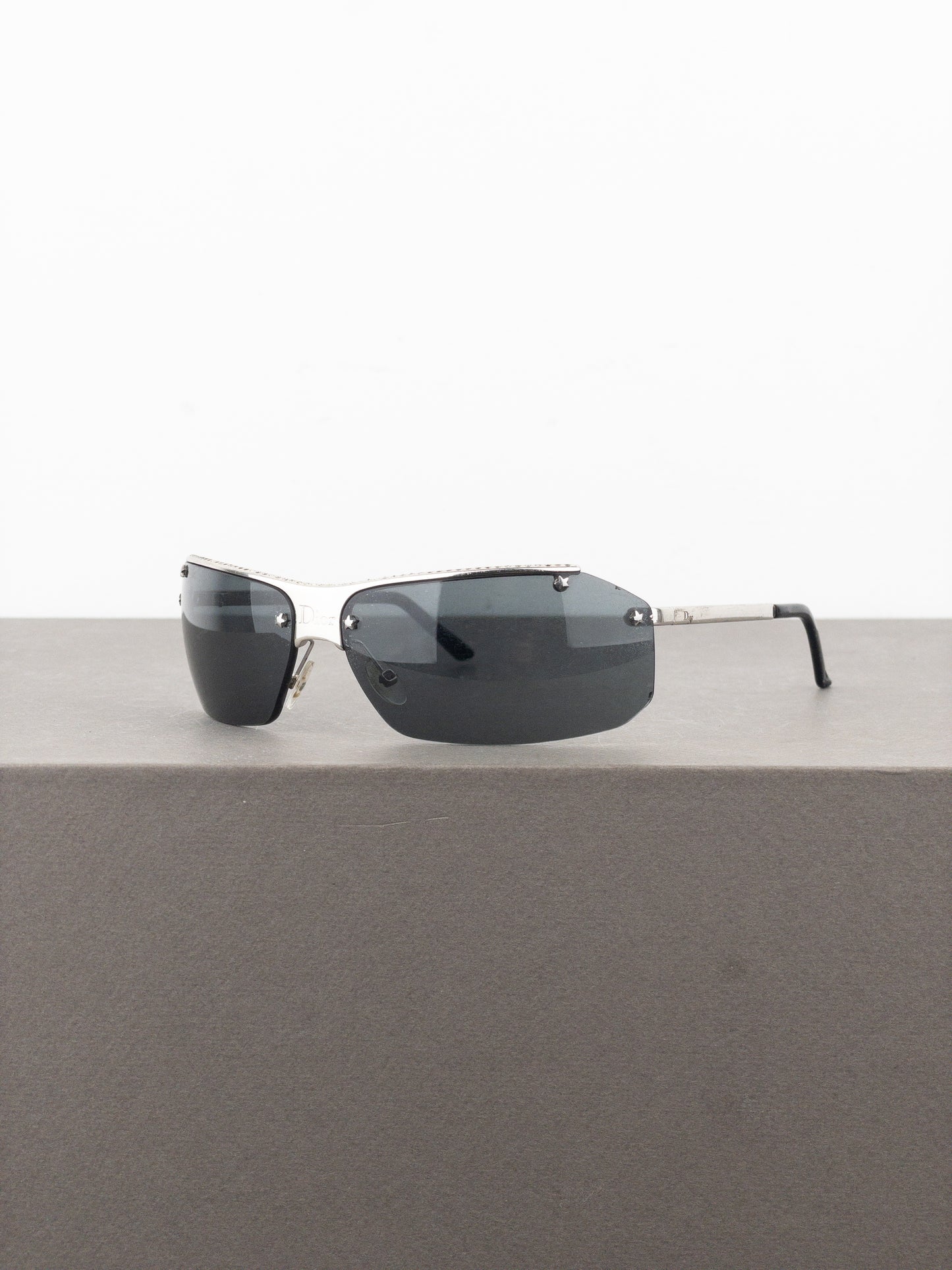 Dior by Galliano 2000s ‘Dior Hit 2’ Swarovski Rhinestone Rimless Sunglasses