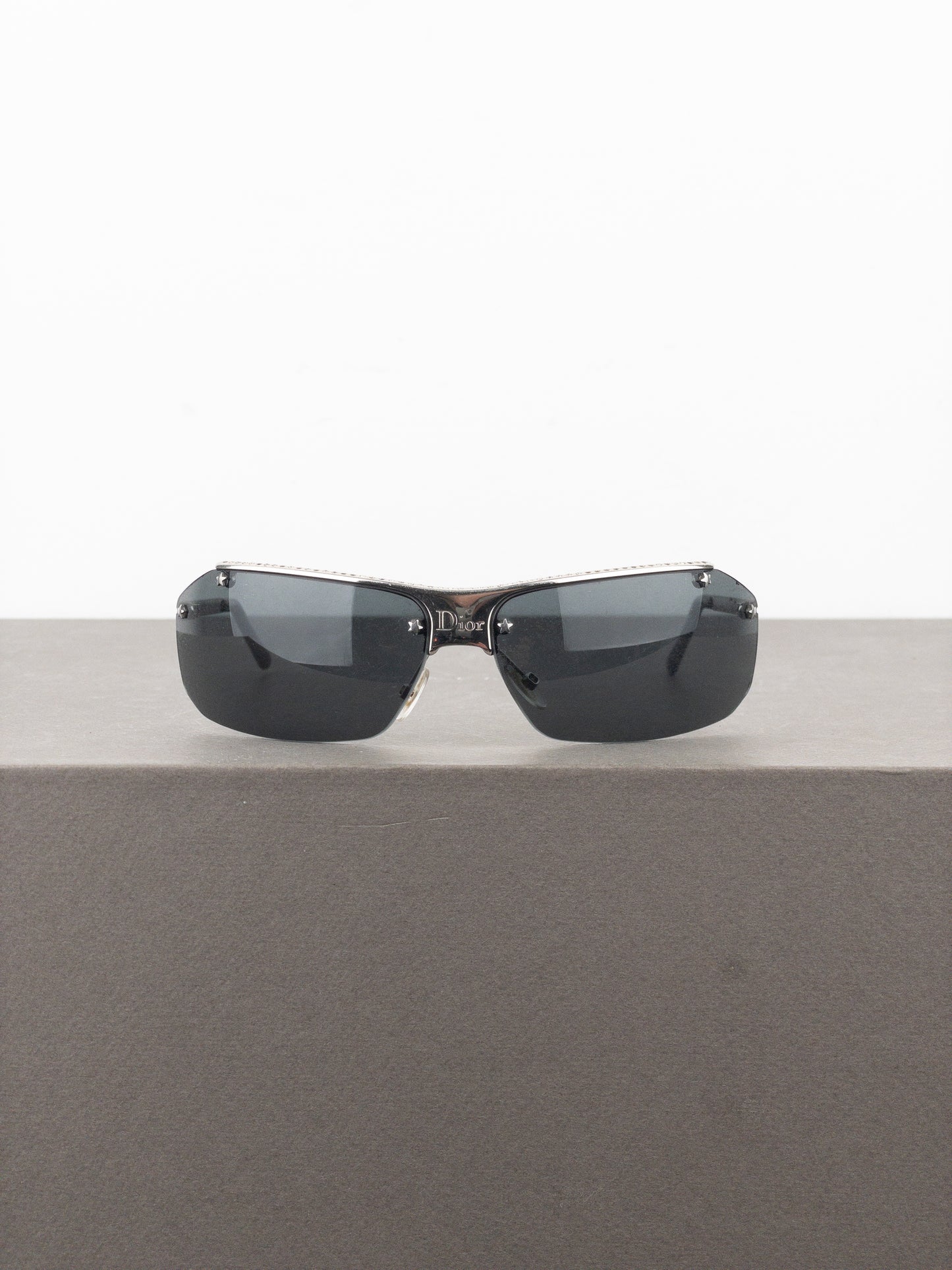 Dior by Galliano 2000s ‘Dior Hit 2’ Swarovski Rhinestone Rimless Sunglasses