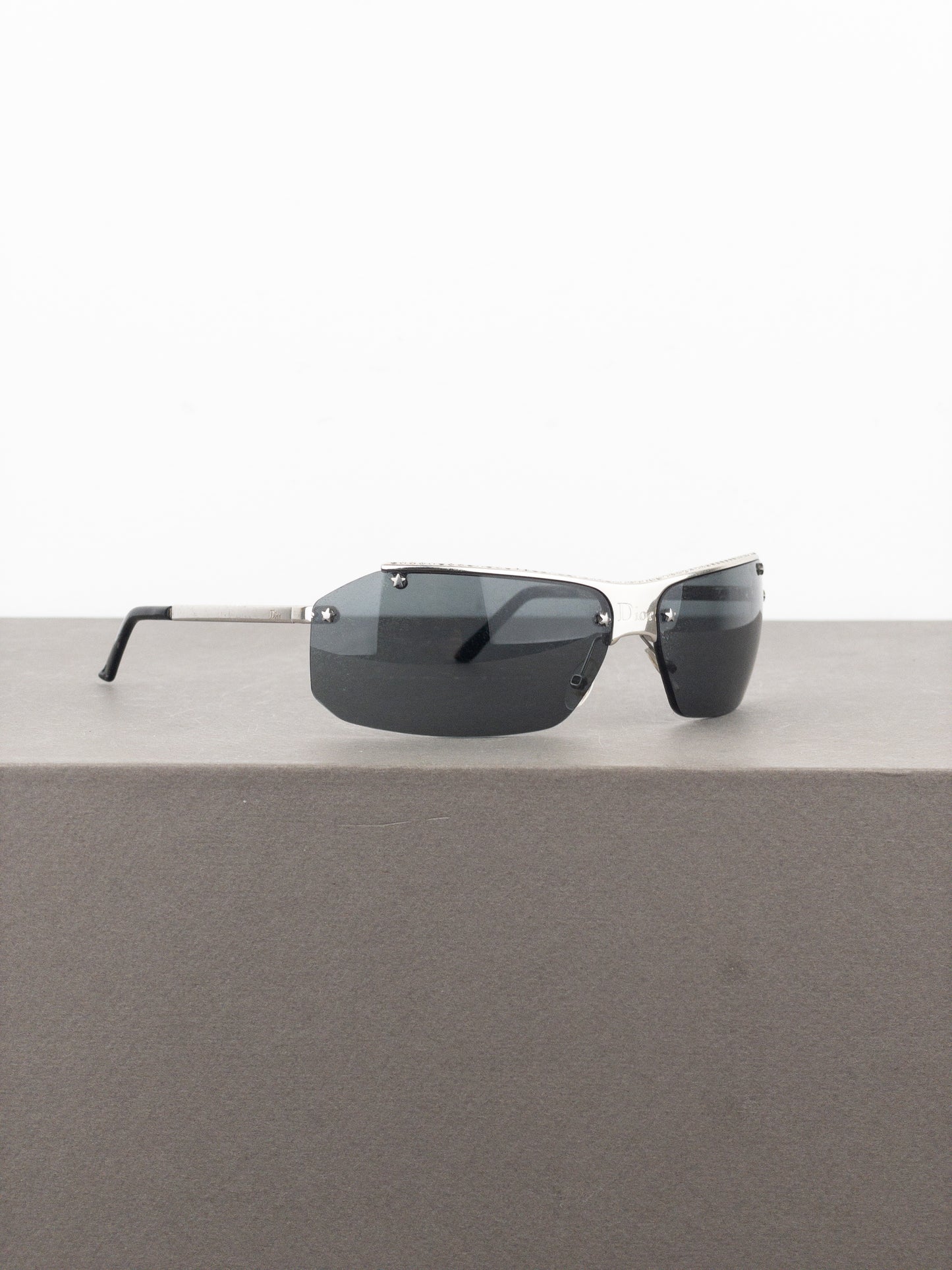 Dior by Galliano 2000s ‘Dior Hit 2’ Swarovski Rhinestone Rimless Sunglasses